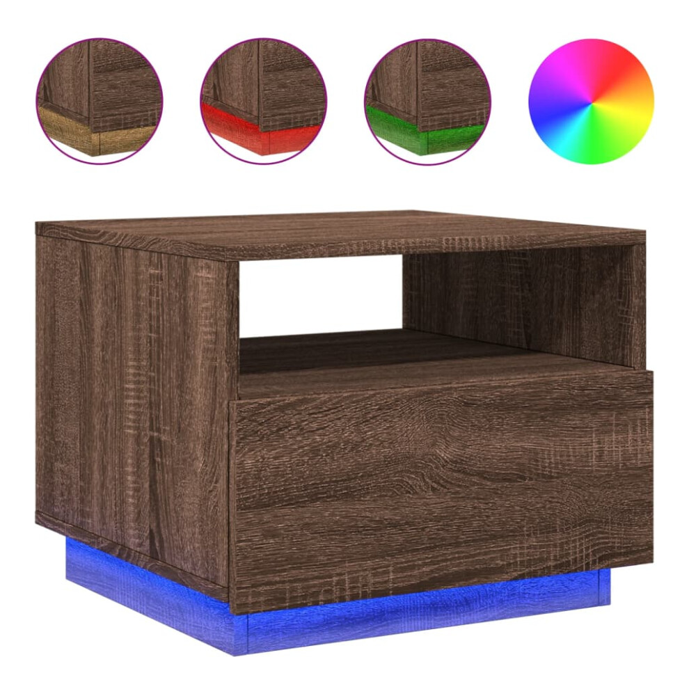 VIDAXL - Coffee Table - Oak - Brown - 50x49x40 cm - Image 2