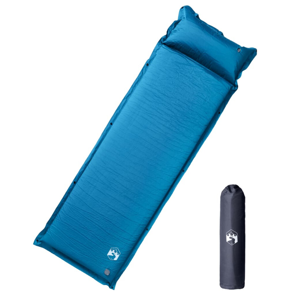 (turquoise, 190 x 64 x 3 cm) vidaXL Self Inflating Camping Mattress & Pillow 1-Person Sleeping Mat Grey