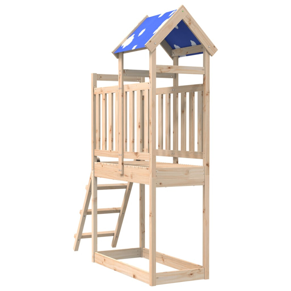 (solid pine wood) vidaXL Play Tower with Ladder Playset Climbing Frame Impregnated Wood Pine