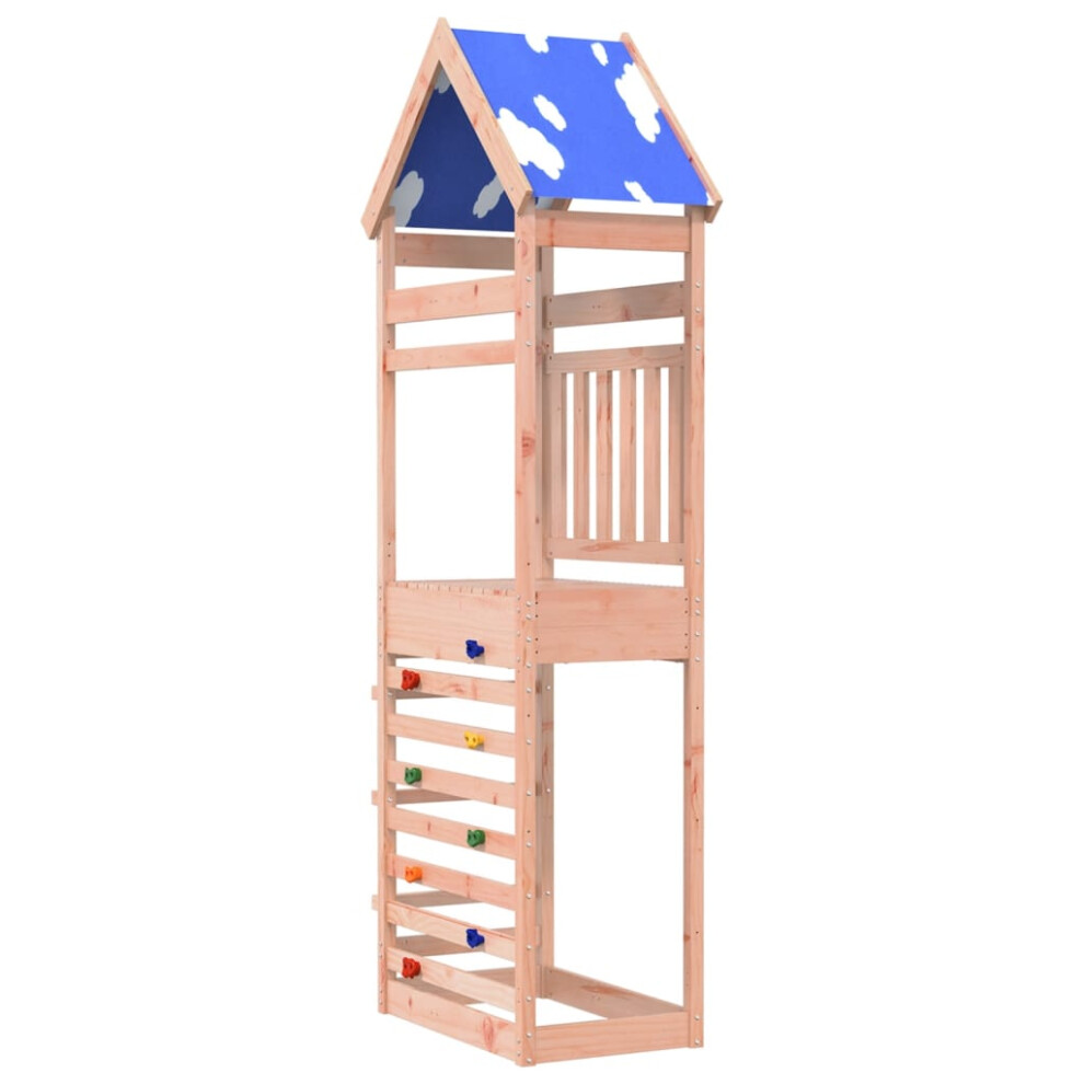 (solid douglas wood) vidaXL Play Tower with Rockwall Playset Climbing Frame Impregnated Wood Pine