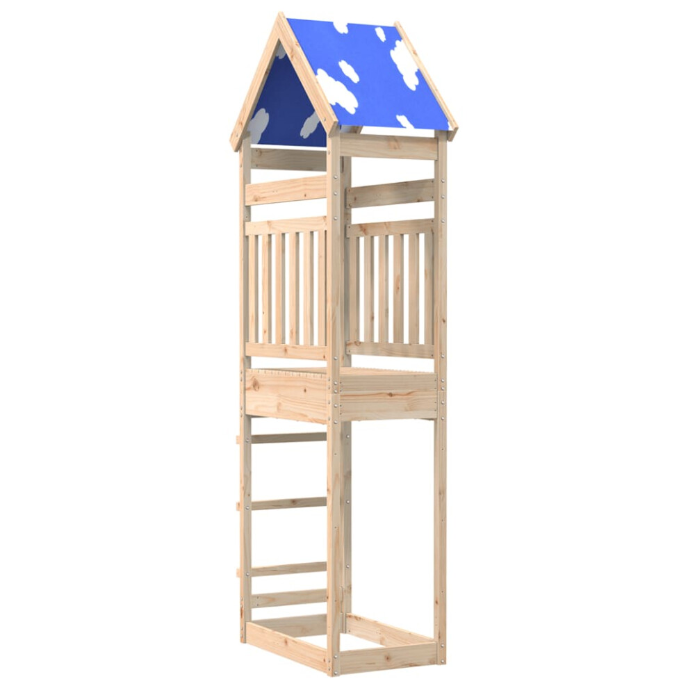 (solid pine wood) vidaXL Play Tower Kids Playset Children Outdoor Climbing Frame Solid Wood Pine