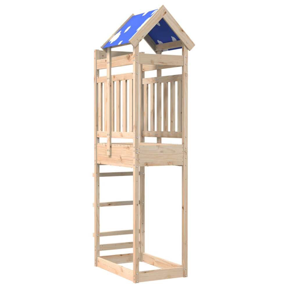 (solid pine wood) vidaXL Play Tower Kids Playset Climbing Frame Playhouse Solid Wood Douglas Fir