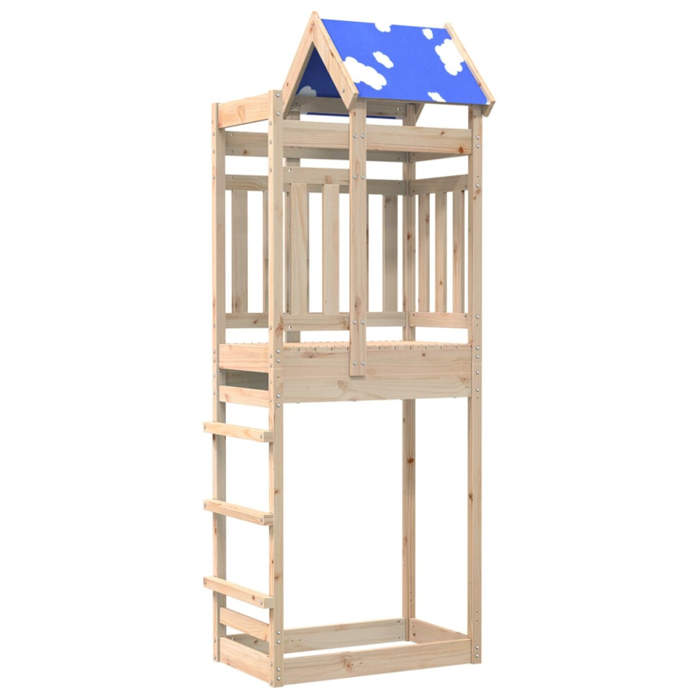 (solid pine wood) vidaXL Play Tower Kids Playset Garden Climbing Frame Playhouse Solid Wood Pine