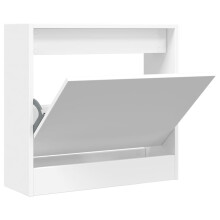 (white, 60 x 21 x 57 cm) vidaXL Shoe Cabinet with 4 Flip-Drawers Shoe Storage Shelf Shoe Rack Cupboard