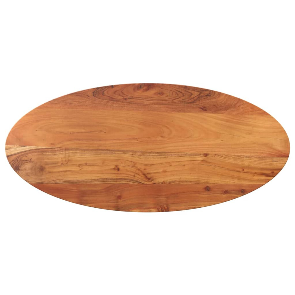 Vidaxl (140 X 50 X 2,5 Cm) Table Top Replacement Board Coffee Dining Table Top Oval Solid Wood