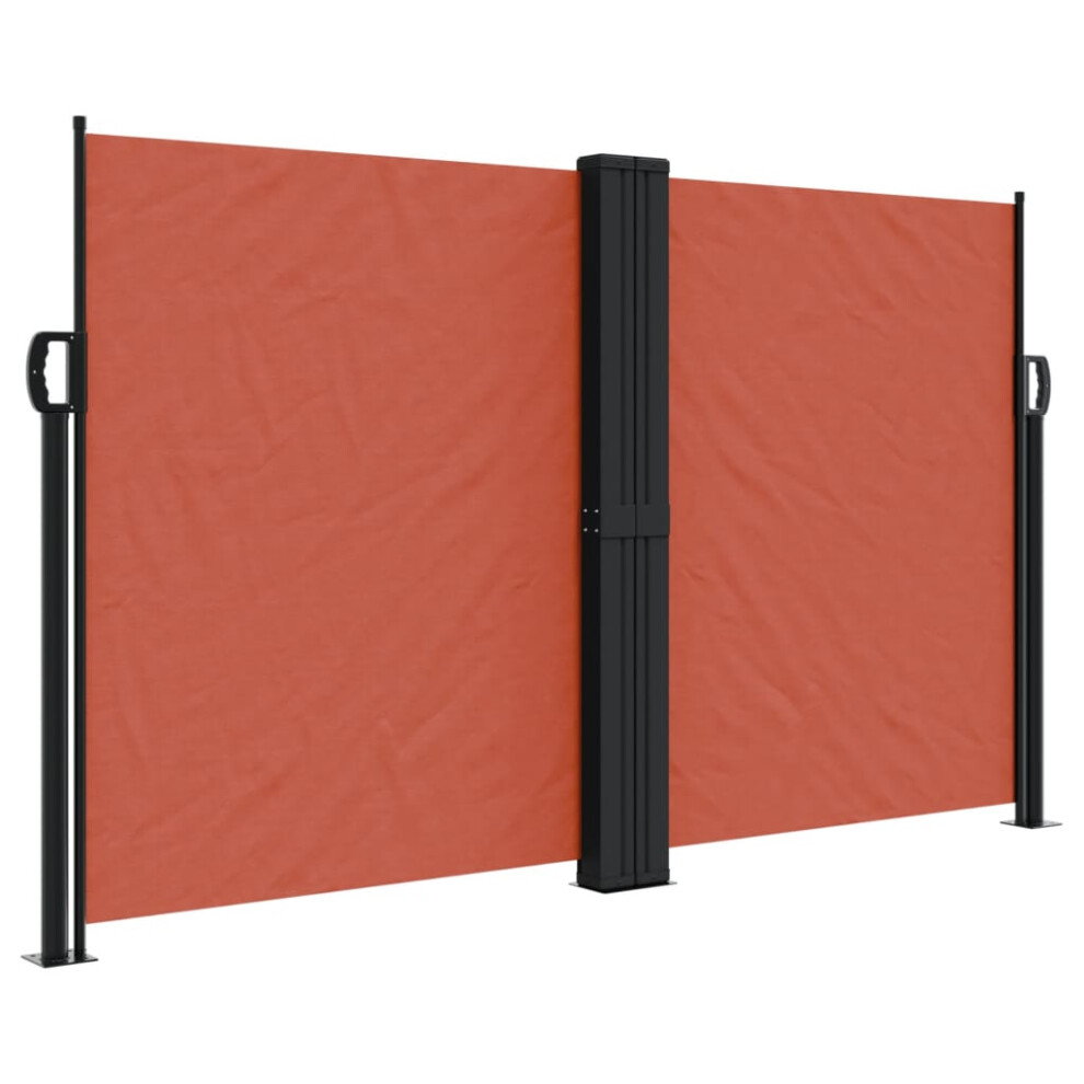 (terracotta, 140 x 600 cm) vidaXL Retractable Side Awning Outdoor Privacy Screen Shade Black 120x1200 cm