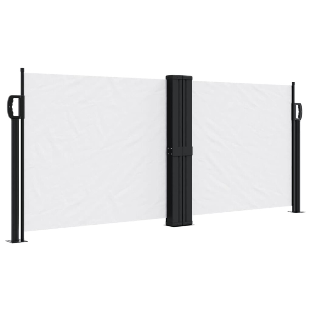 (white, 100 x 1000 cm) vidaXL Retractable Side Awning Outdoor Privacy Screen Shade Black 120x1200 cm