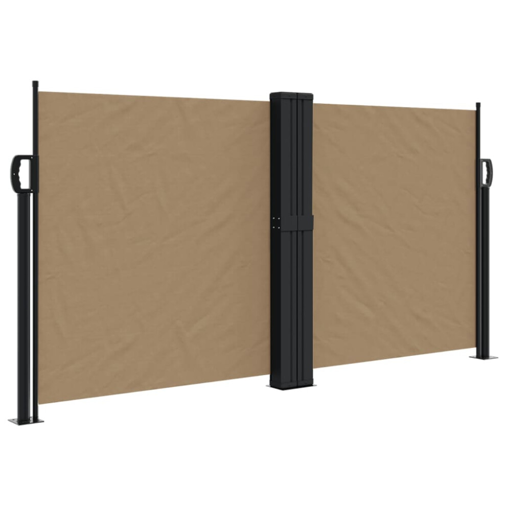 (taupe, 120 x 1000 cm) vidaXL Retractable Side Awning Outdoor Privacy Screen Shade Black 120x1200 cm