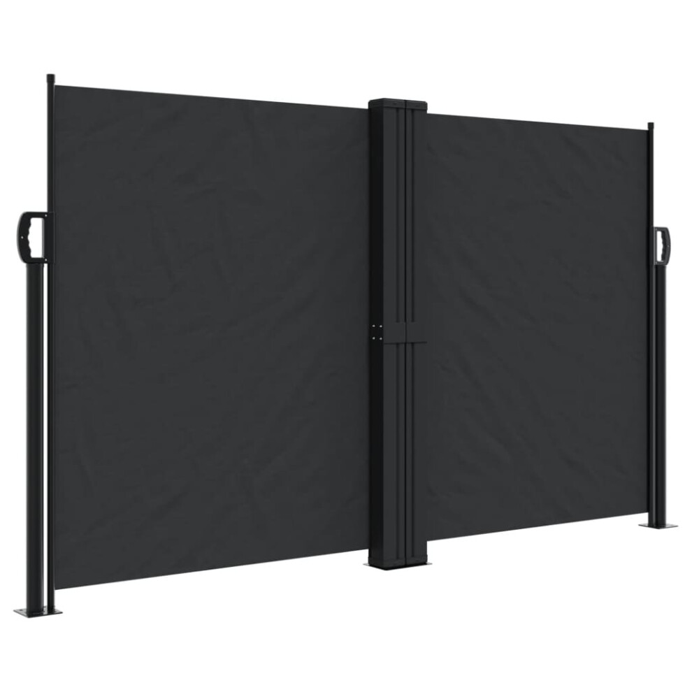 (black, 140 x 1000 cm) vidaXL Retractable Side Awning Outdoor Privacy Screen Shade Black 120x1200 cm