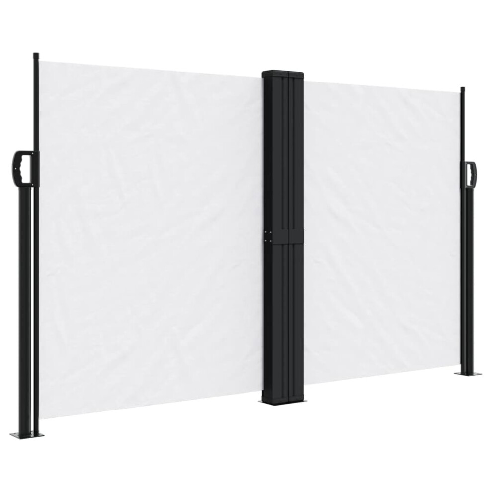 (white, 140 x 1000 cm) vidaXL Retractable Side Awning Outdoor Privacy Screen Shade Black 120x1200 cm