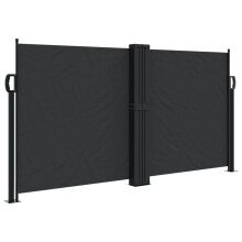 (black, 120 x 1200 cm) vidaXL Retractable Side Awning Outdoor Privacy Screen Balcony Sunshade Shelter