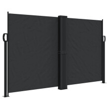 vidaXL Seitenmarkise Ausziehbar Schwarz 140x1200 cm