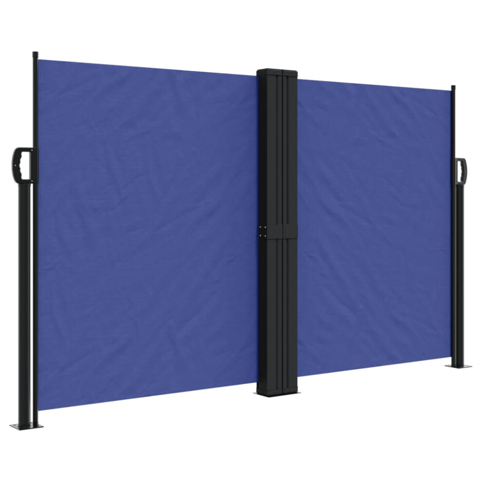 Vidaxl (Blue, 140 X 1200 Cm) Retractable Side Awning Outdoor Privacy Screen Balcony Sunshade Shelter