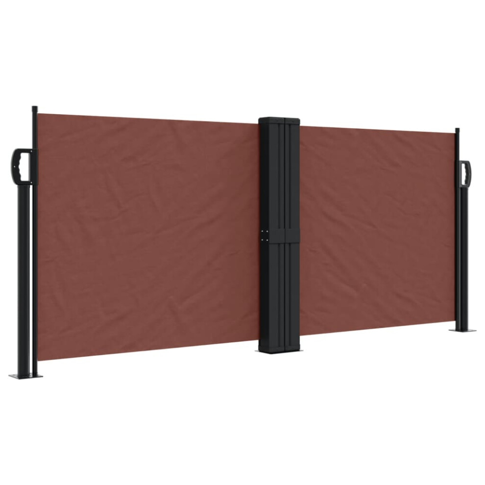 (brown, 100 x 600 cm) vidaXL Retractable Side Awning Outdoor Privacy Screen Shade Black 120x1200 cm