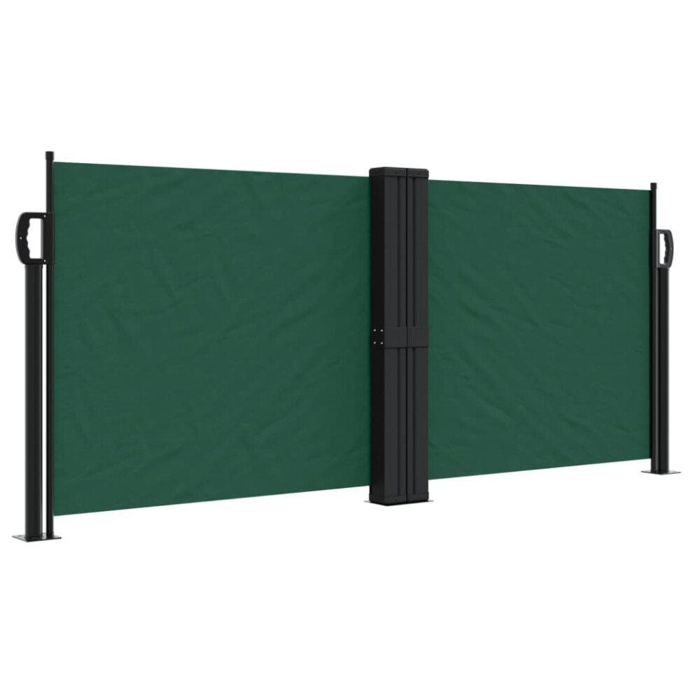 (dark green, 100 x 600 cm) vidaXL Retractable Side Awning Outdoor Privacy Screen Shade Black 120x1200 cm