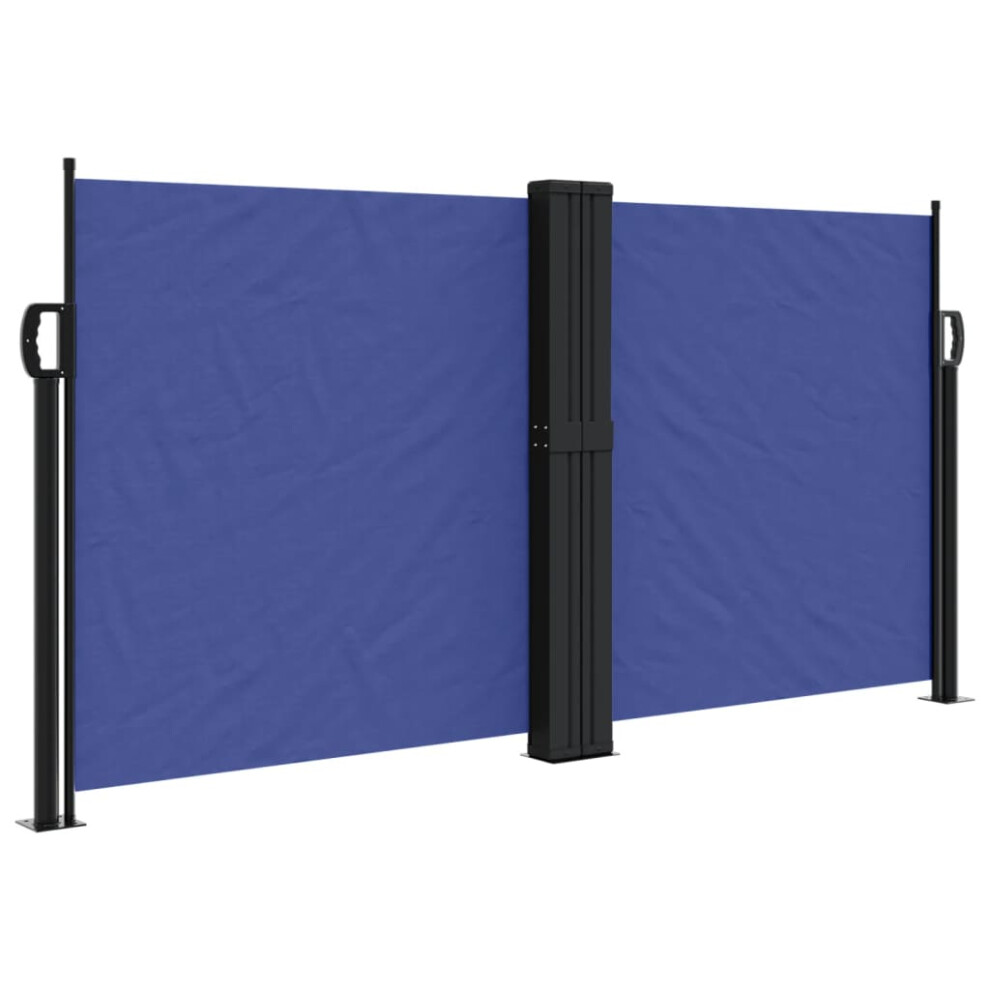 (blue, 120 x 600 cm) vidaXL Retractable Side Awning Outdoor Privacy Screen Shade Black 120x1200 cm