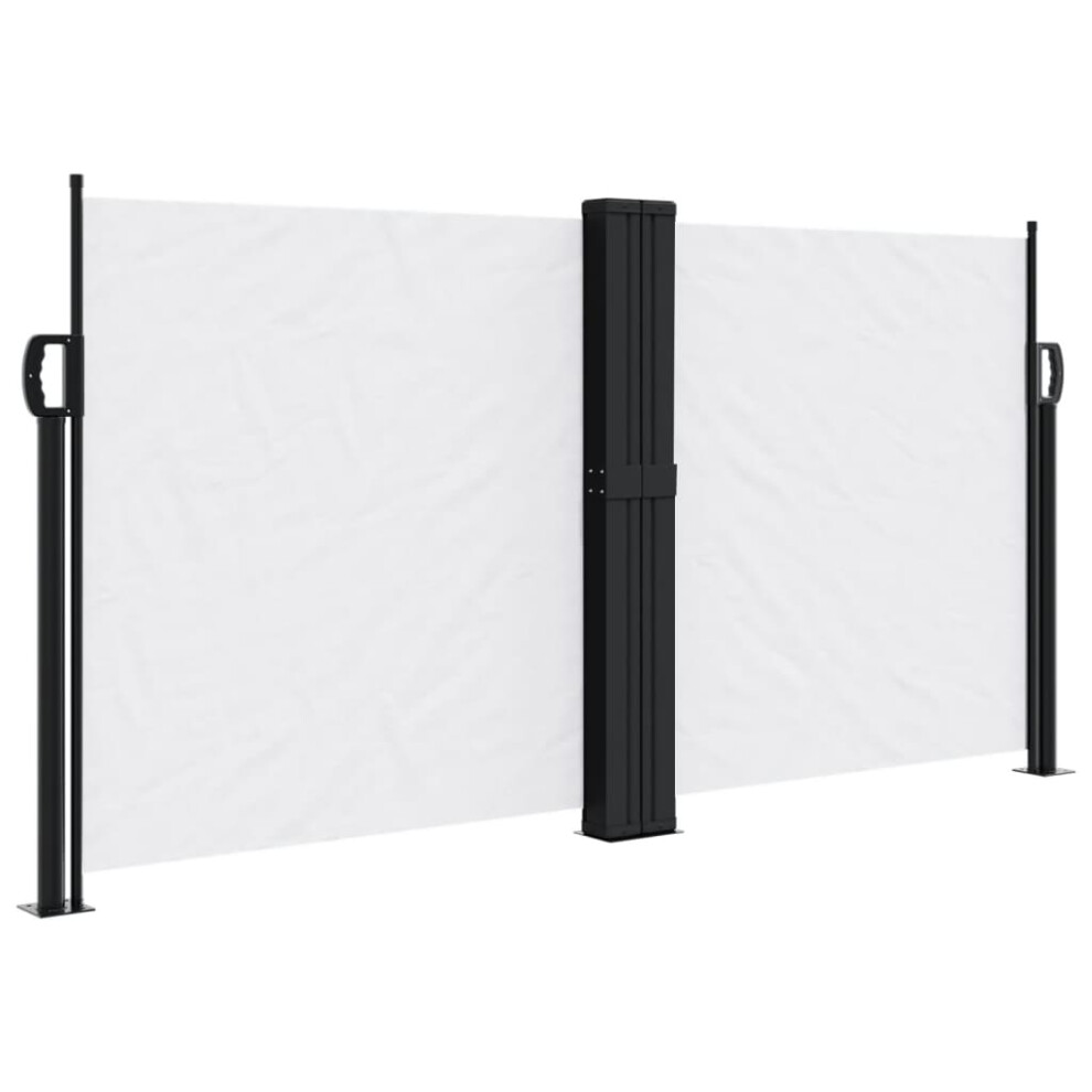 (white, 120 x 600 cm) vidaXL Retractable Side Awning Outdoor Privacy Screen Shade Black 120x1200 cm