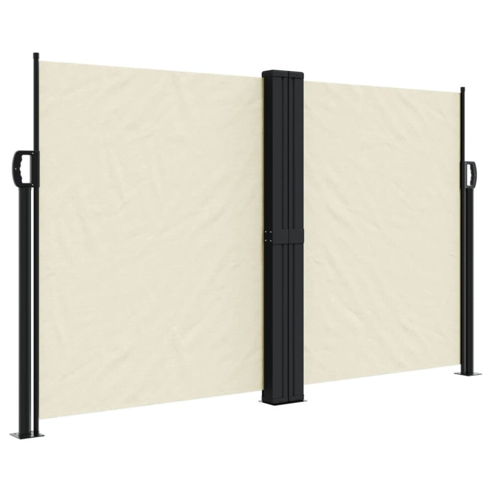 Vidaxl (Cream, 140 X 600 Cm) Retractable Side Awning Outdoor Privacy Screen Balcony Sunshade Shelter