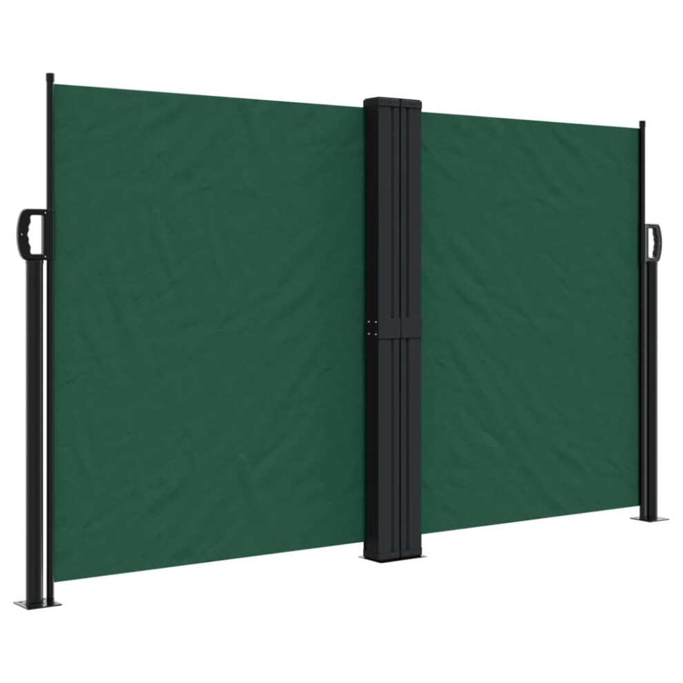 (dark green, 140 x 600 cm) vidaXL Retractable Side Awning Outdoor Privacy Screen Shade Black 120x1200 cm