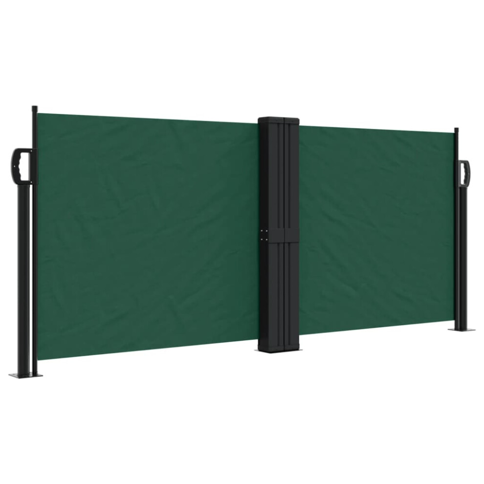 (dark green, 100 x 1000 cm) vidaXL Retractable Side Awning Outdoor Privacy Screen Shade Black 120x1200 cm