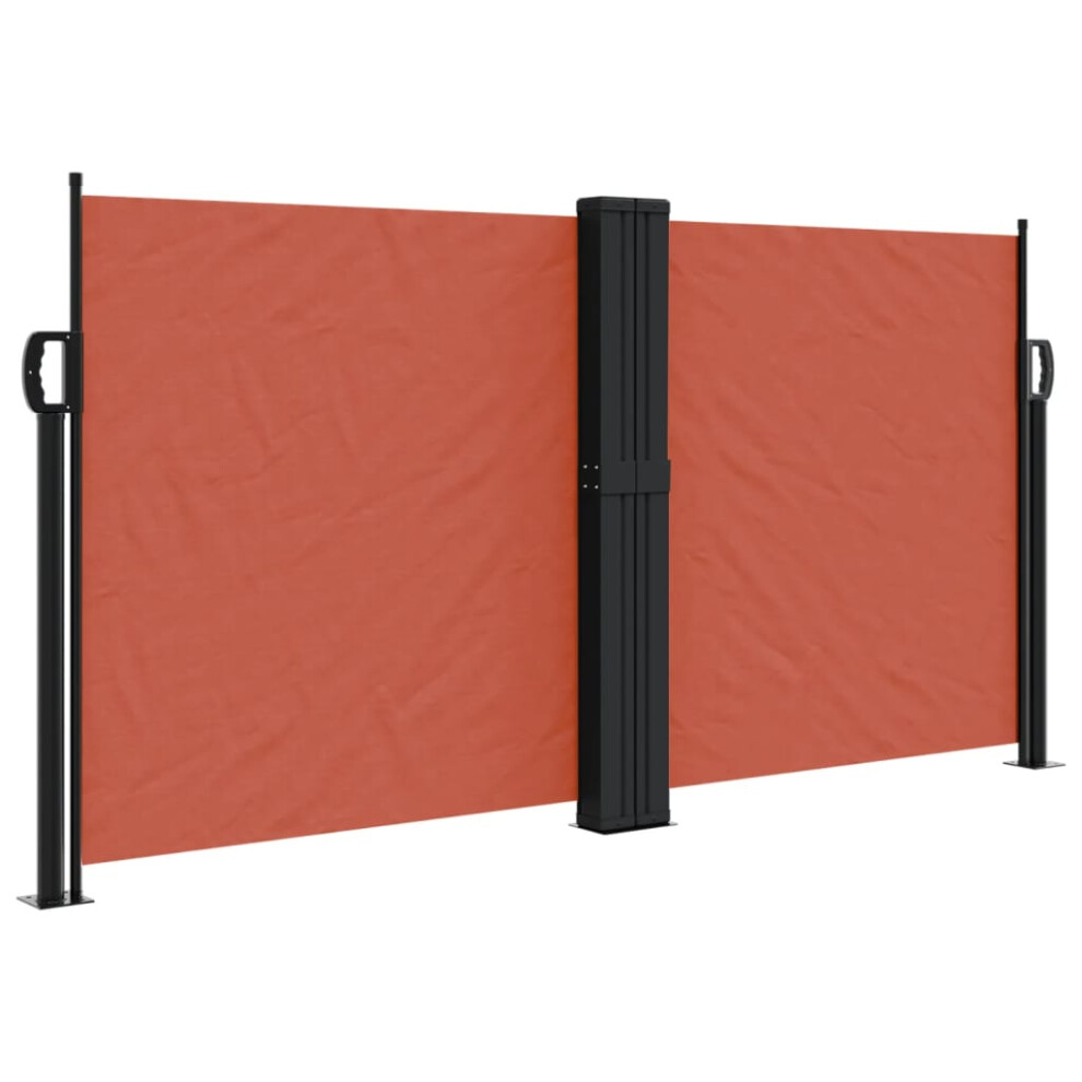 Vidaxl (Terracotta, 120 X 1000 Cm) Retractable Side Awning Outdoor Privacy Screen Balcony Sunshade Shelter