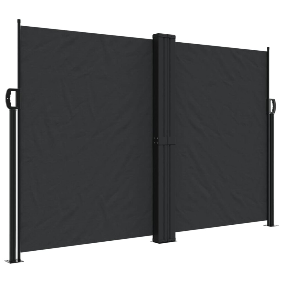 (black, 160 x 1000 cm) vidaXL Retractable Side Awning Outdoor Privacy Screen Shade Black 120x1200 cm