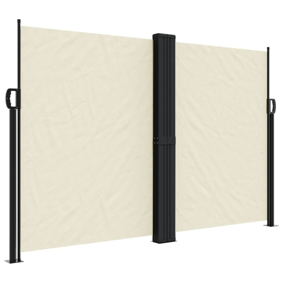Vidaxl (Cream, 160 X 1000 Cm) Retractable Side Awning Outdoor Privacy Screen Balcony Sunshade Shelter