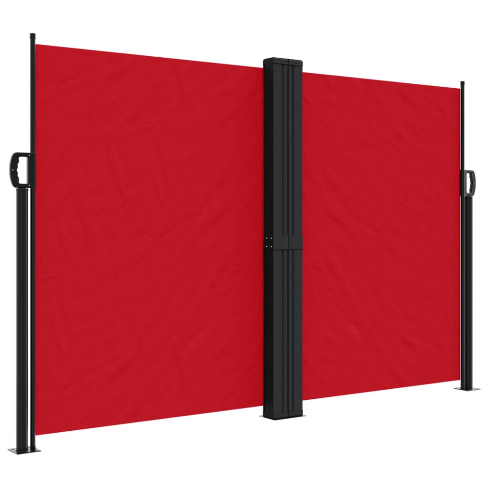 Vidaxl (Red, 160 X 1000 Cm) Retractable Side Awning Outdoor Privacy Screen Balcony Sunshade Shelter