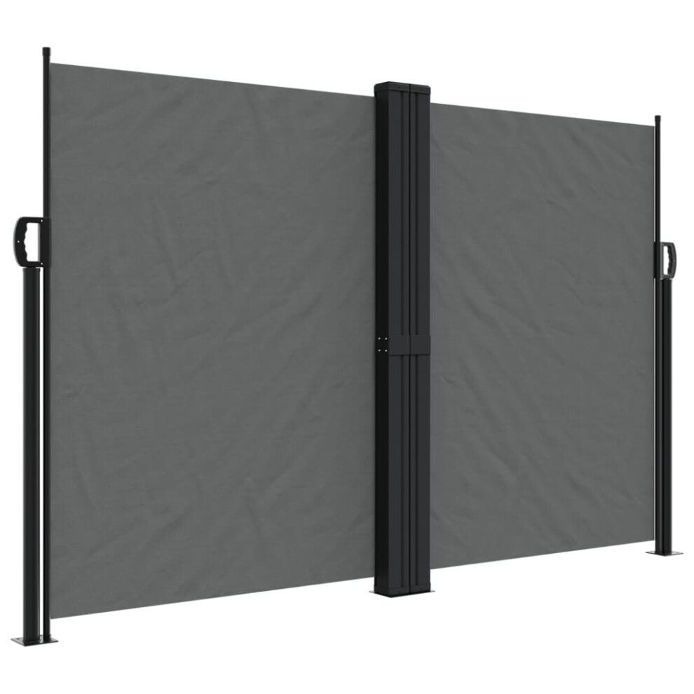 (anthracite, 160 x 1000 cm) vidaXL Retractable Side Awning Outdoor Privacy Screen Shade Black 120x1200 cm