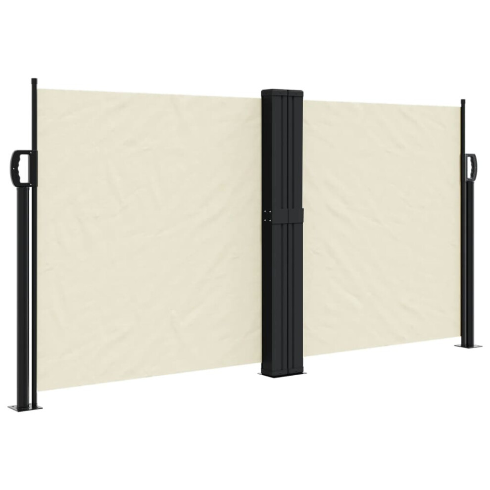Vidaxl (Cream, 120 X 1200 Cm) Retractable Side Awning Outdoor Privacy Screen Balcony Sunshade Shelter