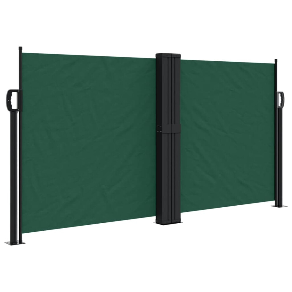 (dark green, 120 x 1200 cm) vidaXL Retractable Side Awning Outdoor Privacy Screen Shade Black 120x1200 cm