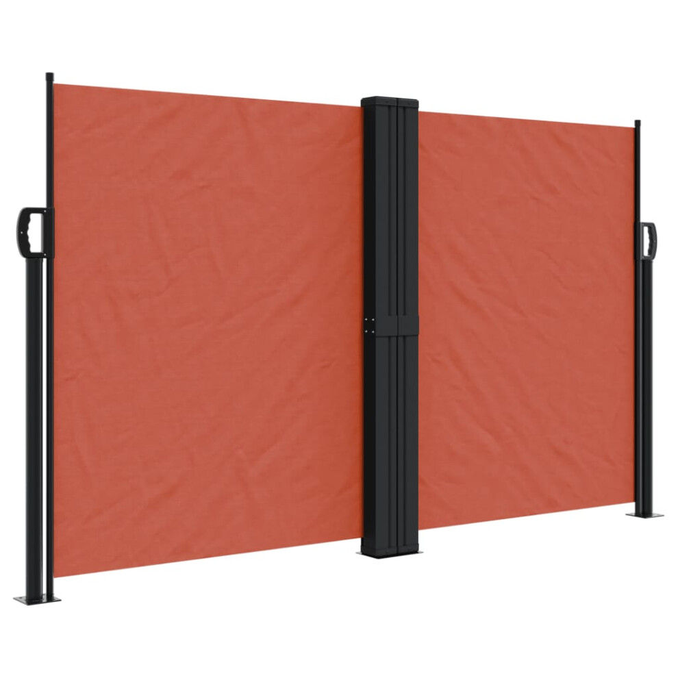 Vidaxl (Terracotta, 140 X 1200 Cm) Retractable Side Awning Outdoor Privacy Screen Balcony Sunshade Shelter