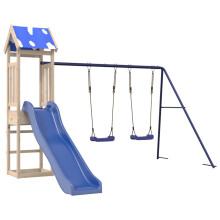 (solid pine wood) vidaXL Outdoor Playset Garden Playhouse Kids Playground Impregnated Wood Pine