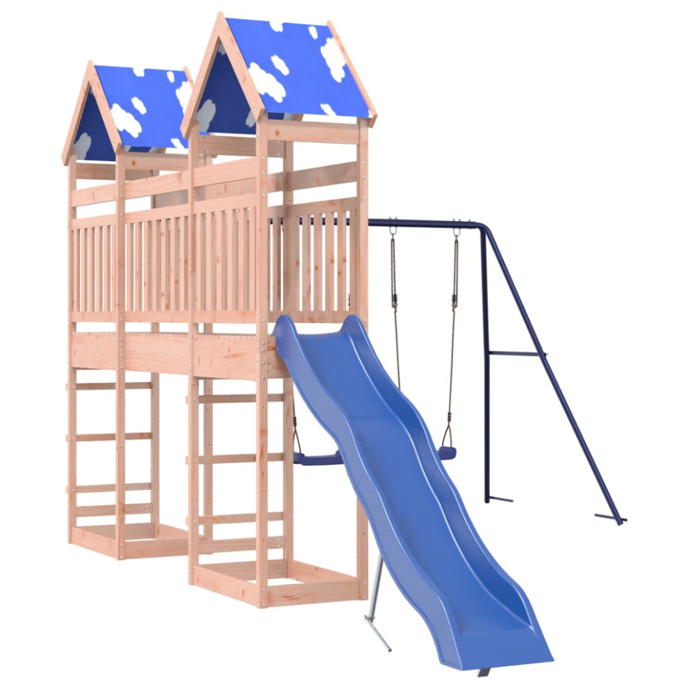 (solid douglas wood) vidaXL Outdoor Playset Garden Playhouse Kids Playground Solid Wood Douglas