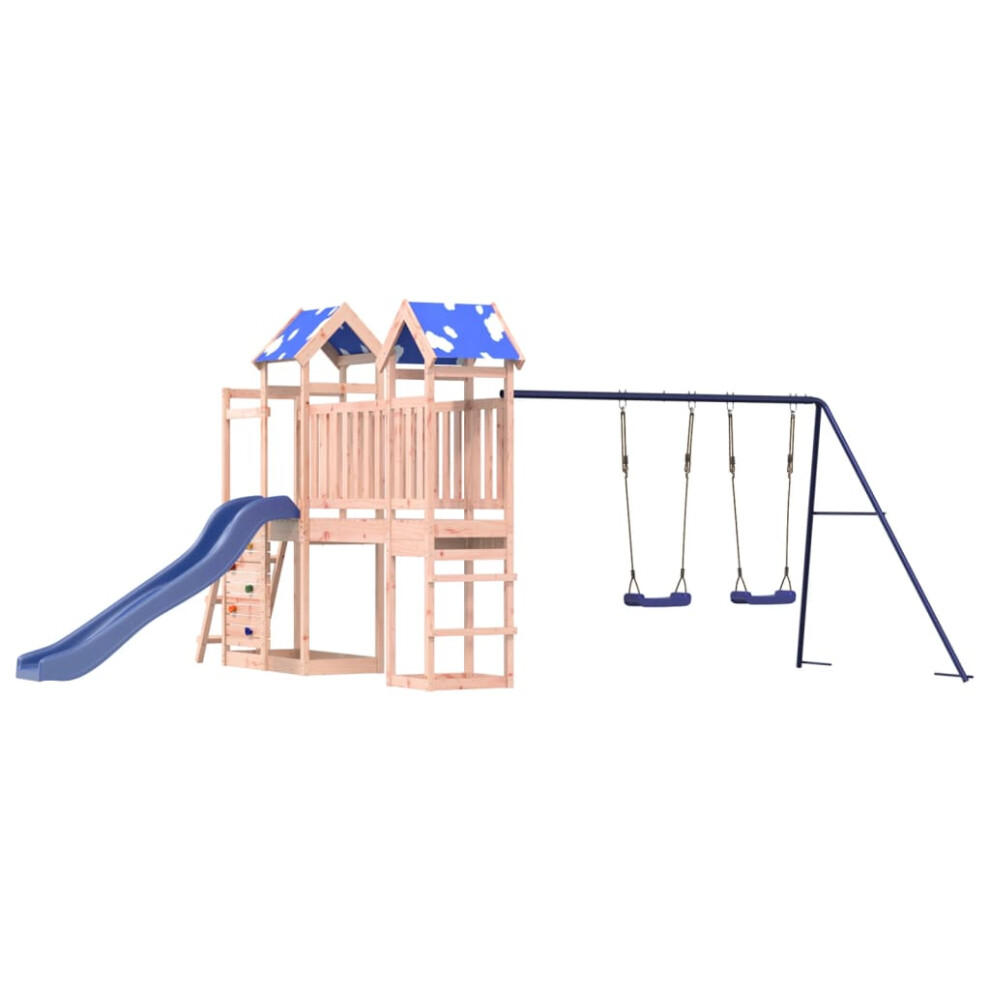 (solid douglas wood) vidaXL Outdoor Playset Garden Playhouse Playground Equipment Solid Wood Pine