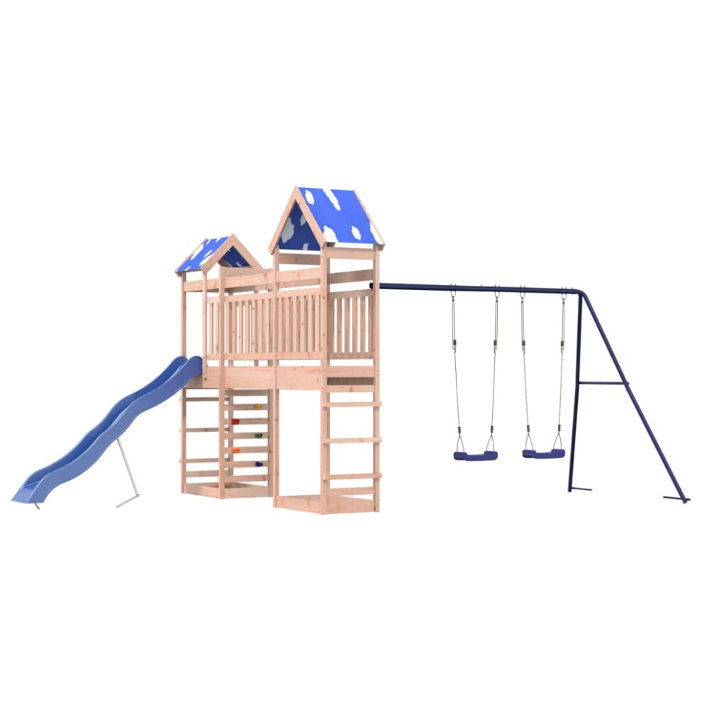 (solid douglas wood) vidaXL Outdoor Playset Garden Playhouse Playground Equipment Solid Wood Pine