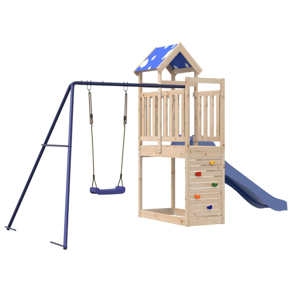 Vidaxl (Solid Pine Wood) Outdoor Playset Garden Playhouse Playground Equipment Solid Wood Pine
