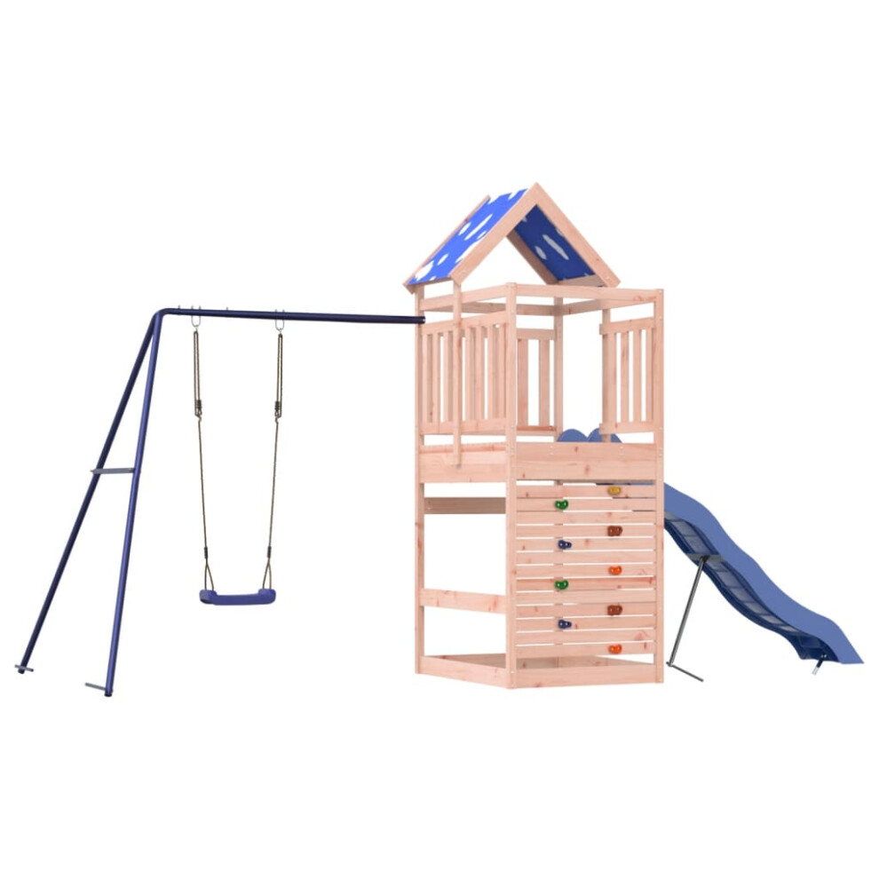 (solid douglas wood) vidaXL Outdoor Playset Garden Playhouse Kids Playground Solid Wood Douglas