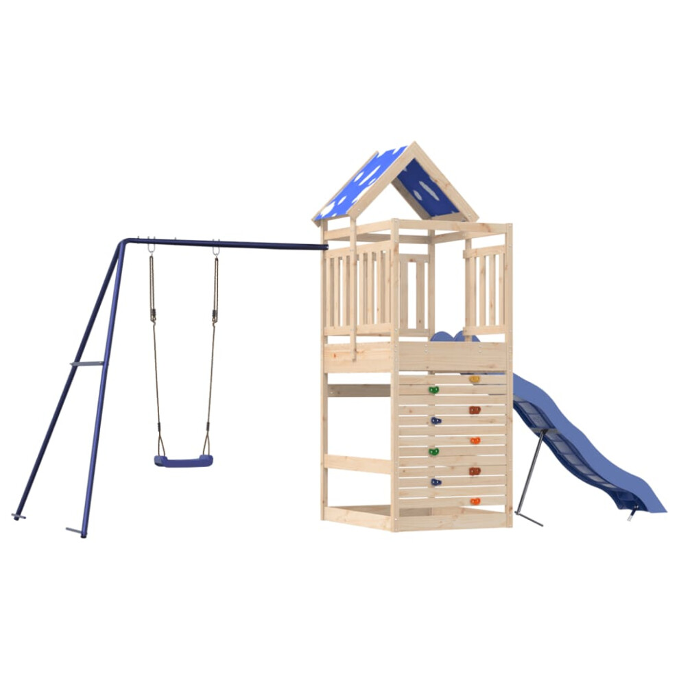 (solid pine wood) vidaXL Outdoor Playset Garden Playhouse Kids Playground Solid Wood Douglas