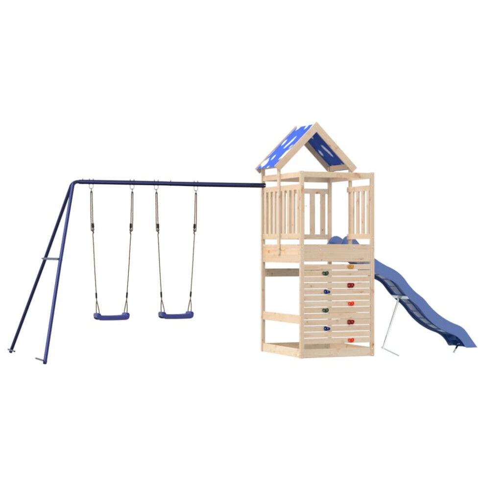 (solid Pine wood) vidaXL Outdoor Playset Garden Playhouse Playground Equipment Solid Wood Pine