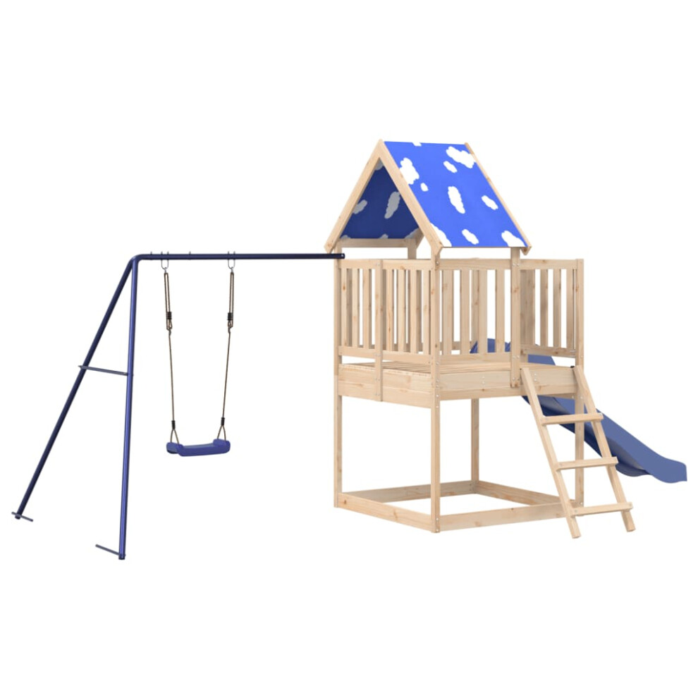 (solid pine wood) vidaXL Outdoor Playset Garden Playhouse Playground Equipment Solid Wood Pine