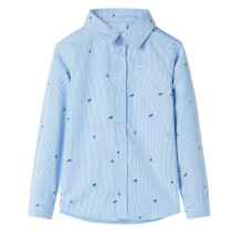 Kids' Shirt Long Sleeves Children's Shirt Toddler Kids' Top Light Blue 116