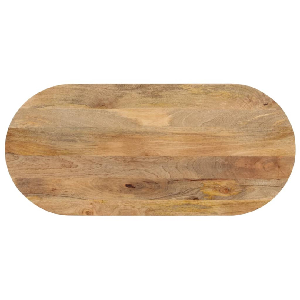 (natural, 140 x 60 x 2.5 cm/solid mango wood) vidaXL Table Top Replacement Board Dining Table Top Wooden Furniture Top Oval