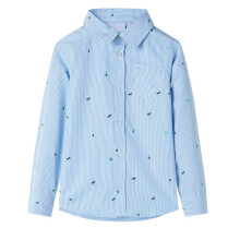 Kids' Shirt Long Sleeves Children's Shirt Toddler Kids' Top Light Blue 92