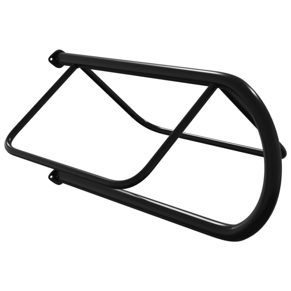 vidaXL Saddle Rack Wall Mounted Saddle Stand Horse Saddle Pad Rack Black Iron