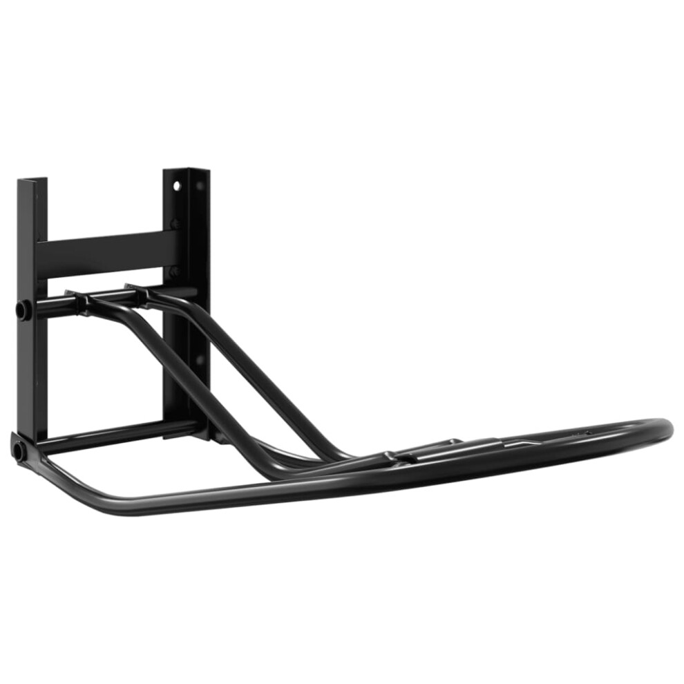 vidaXL Foldable Saddle Rack Wall Mounted Saddle Stand Saddle Holder Black Iron