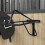 VidaXL vidaXL Foldable Saddle Rack Wall Mounted Saddle Stand Saddle Holder Black Iron 3