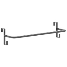 vidaXL Saddle Pad Rack Saddle Pad Holder Horse Saddle Blanket Rack Black Iron
