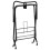 VidaXL vidaXL Saddle Rack Foldable Freestanding Saddle Stand Saddle Holder Black Iron 7