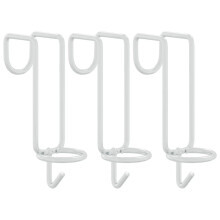 vidaXL Bucket Hook Portable Wall Horse Bucket Hanger Silver Galvanised Steel